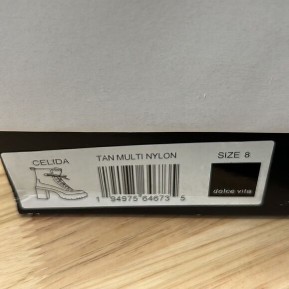 Dolce Vita Celida Boots- Tan Mulit Nylon - Size 8- NIB - Picture 7 of 7